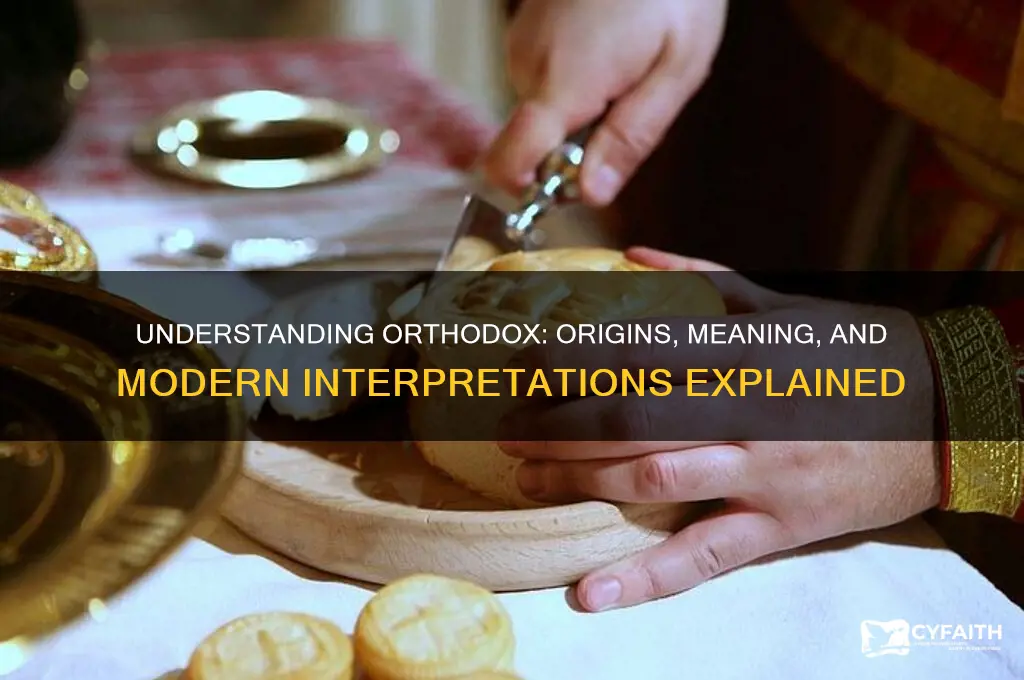 what does the word orthodox mean