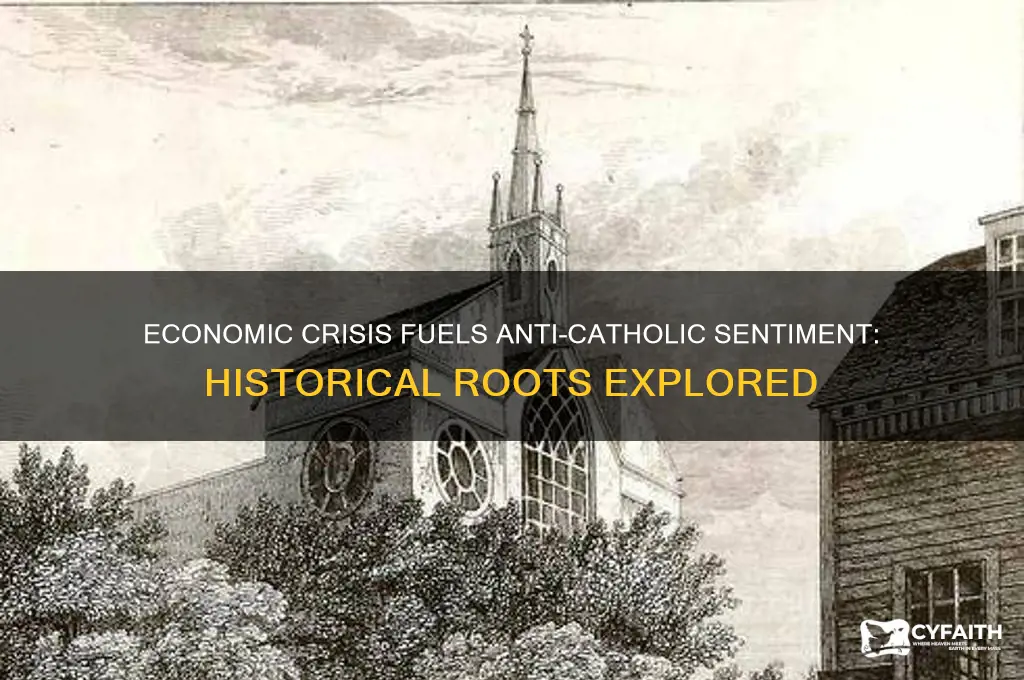 what economic setback sparked negative sentiment against catholics
