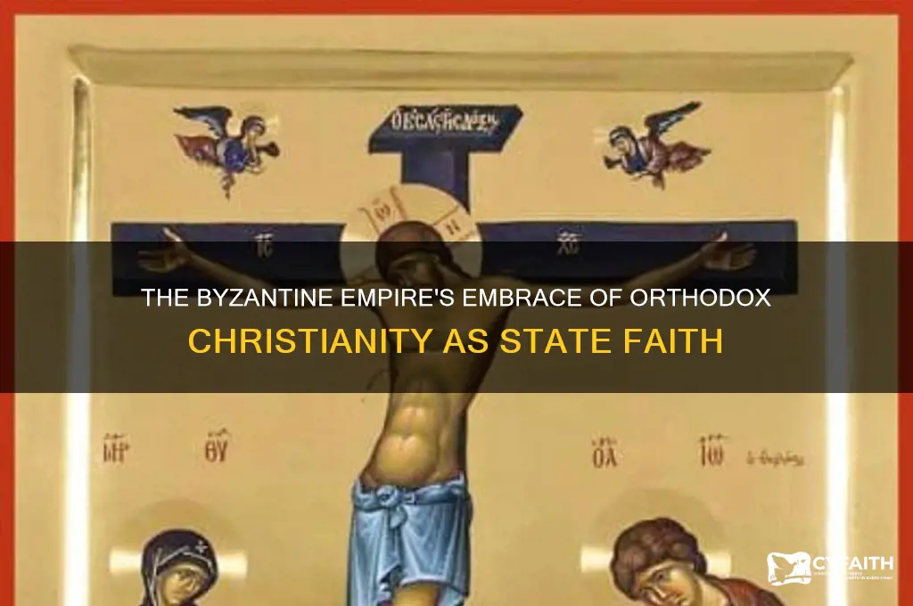 what empire adopted orthodox christianity as its state religion
