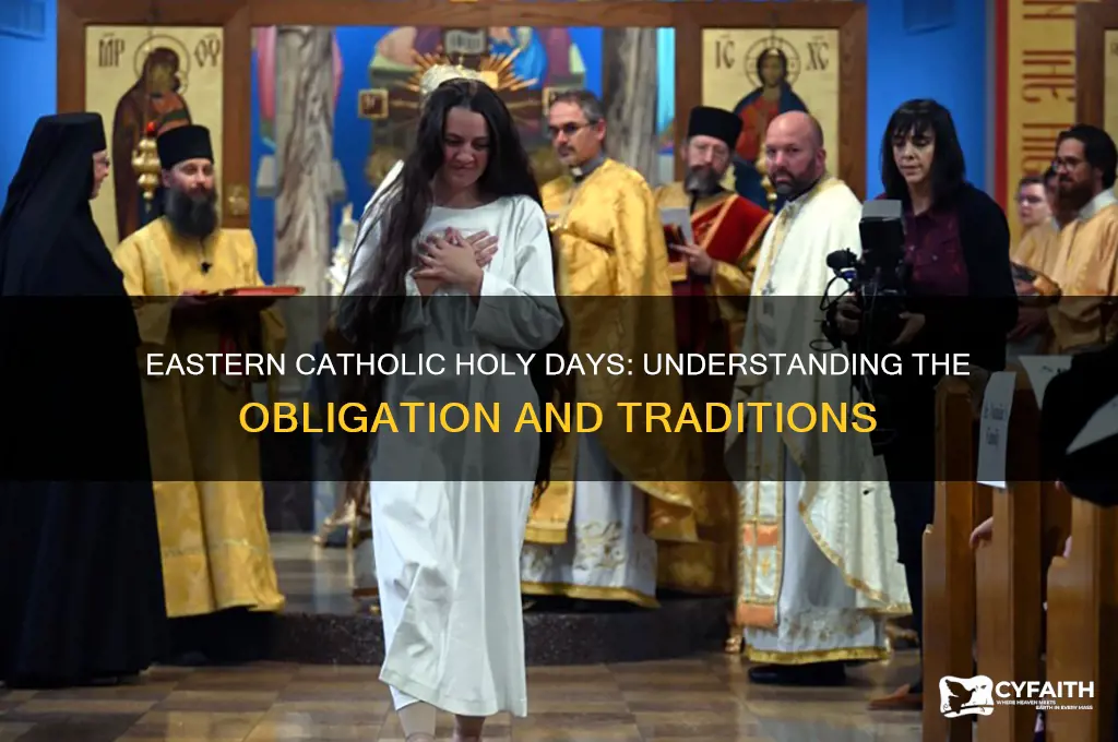 what establishes eastern catholic holy days of oblogation