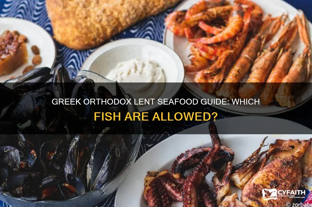 what fish can you eat during greek orthodox lent