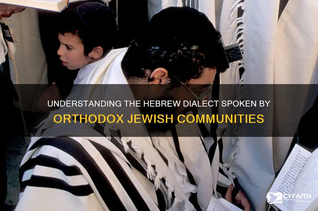 what form of hebrew do orthodox jews speak