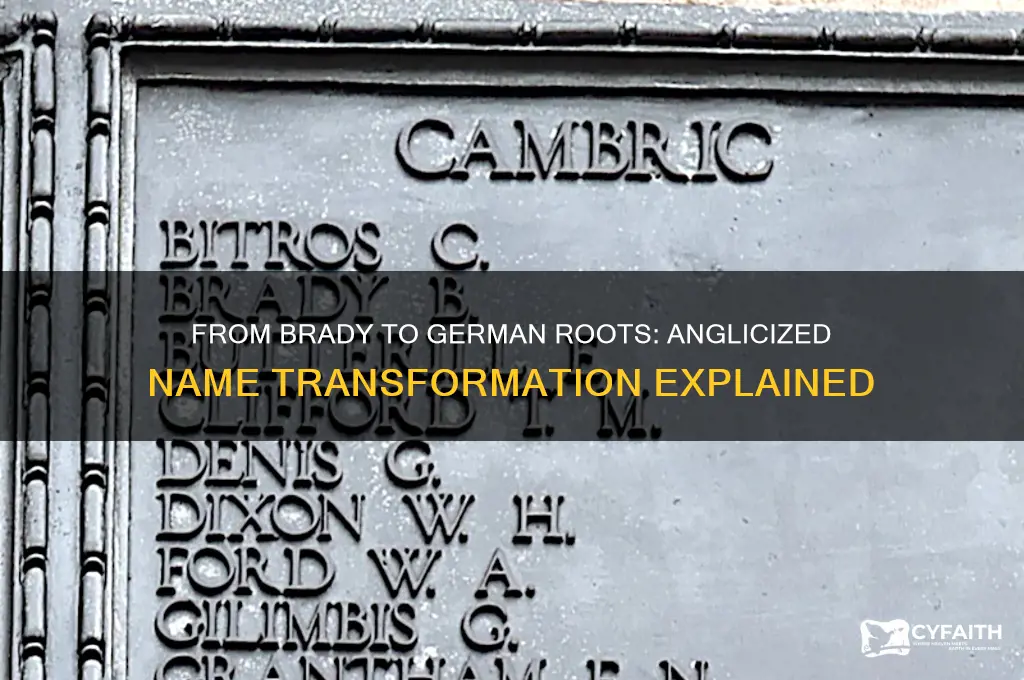 what german name would anglicize brady