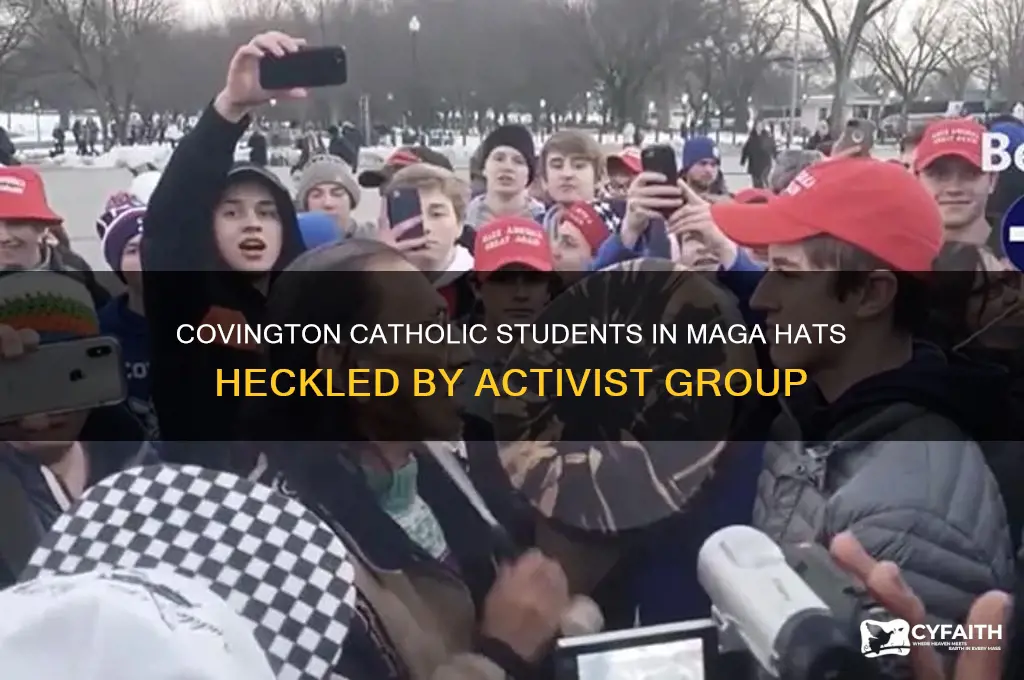 what group was heckling catholic students with maga hats