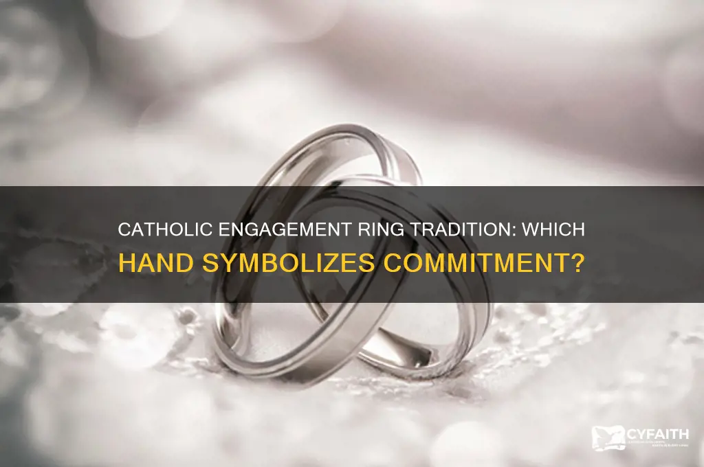 what hand does the engagement ring go on catholic