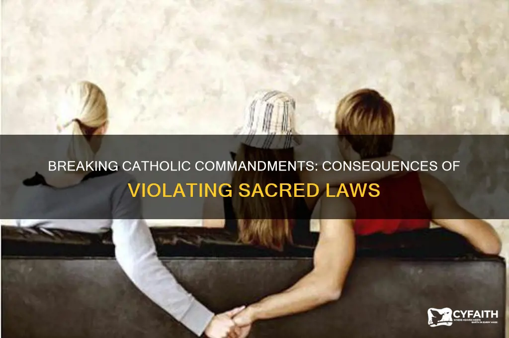 what happends when you break a 10 commandment catholic