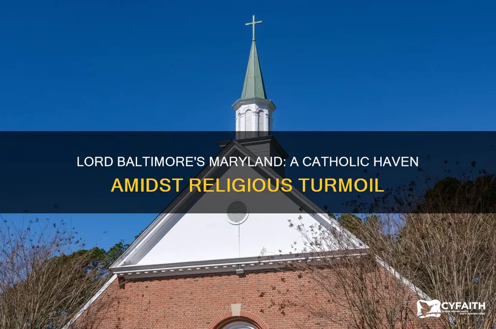 what happened in maryland lord baltimore