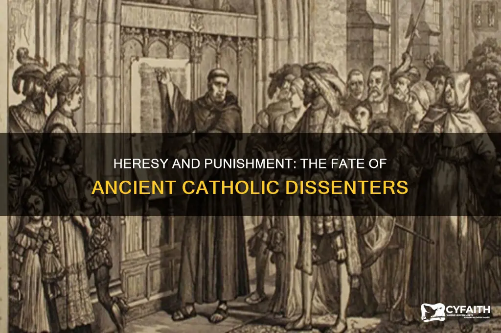 what happened to ancient catholics that commited heresy