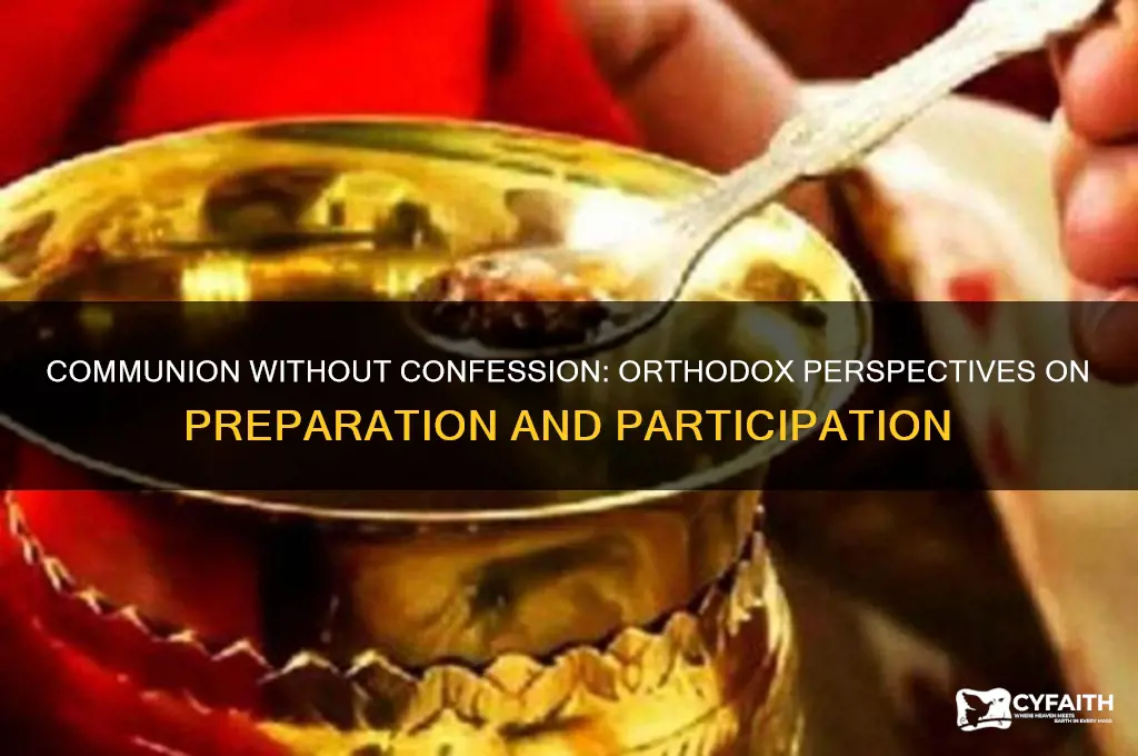 what happens if you take communion without confession orthodox