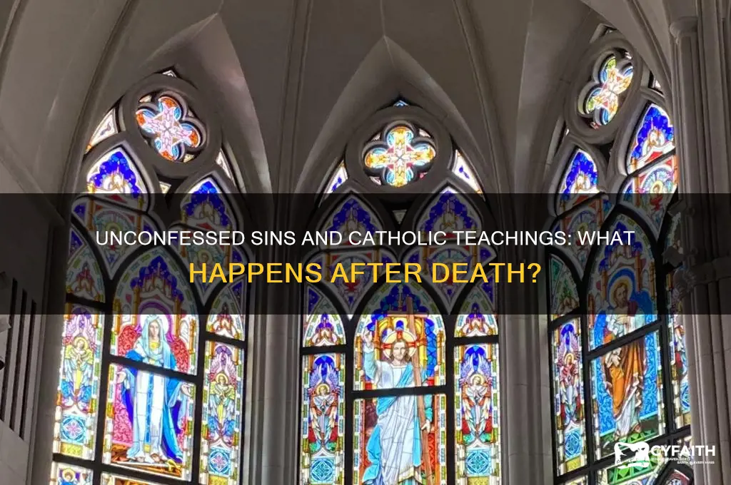 what happens when people die with unconfessed sin catholic