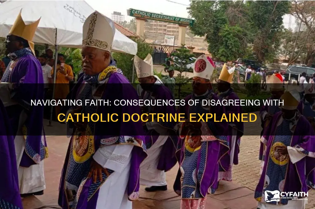 what happens when you disagree with a catholic doctrine
