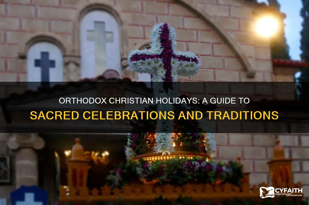 what holidays do orthodox christians celebrate