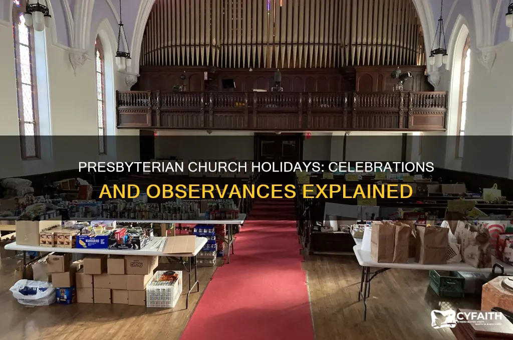 what holidays does the presbyterian church celibrate