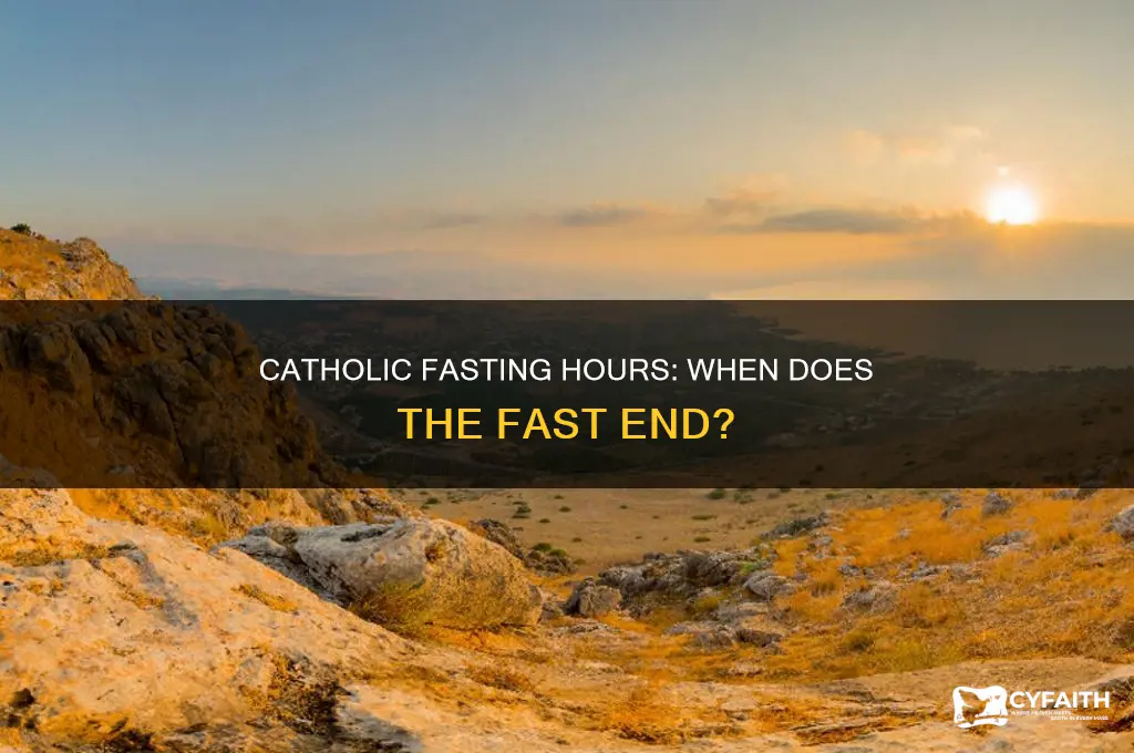 what hours does fasting end catholic