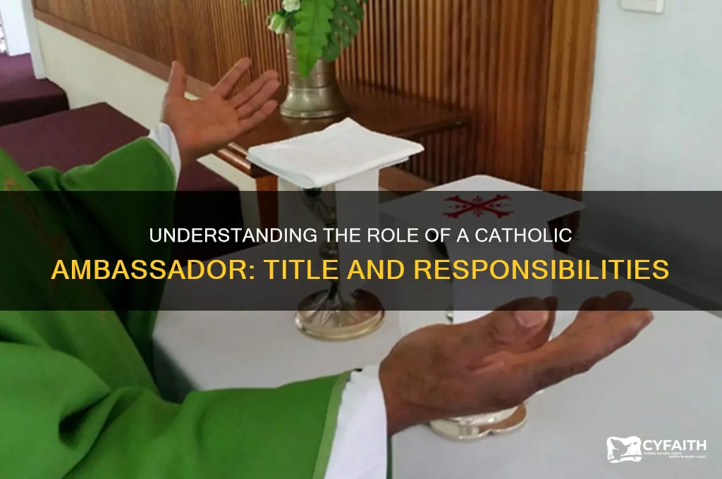 what is a catholic ambassador called