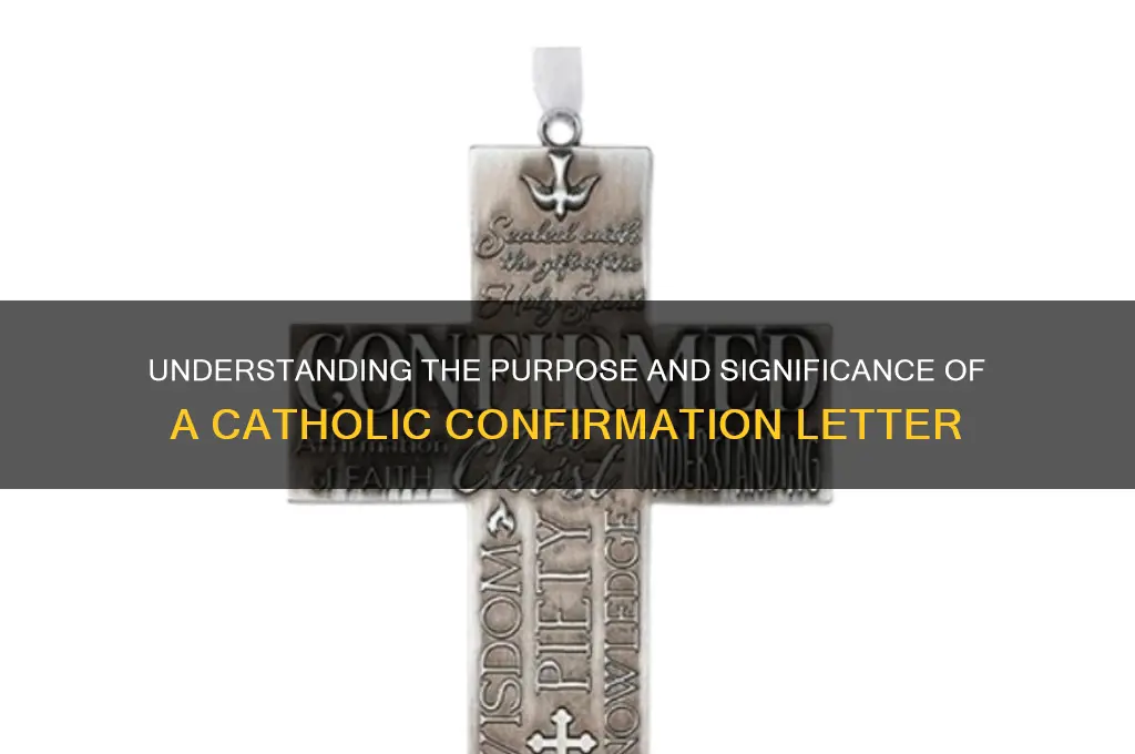 what is a catholic confirmation letter