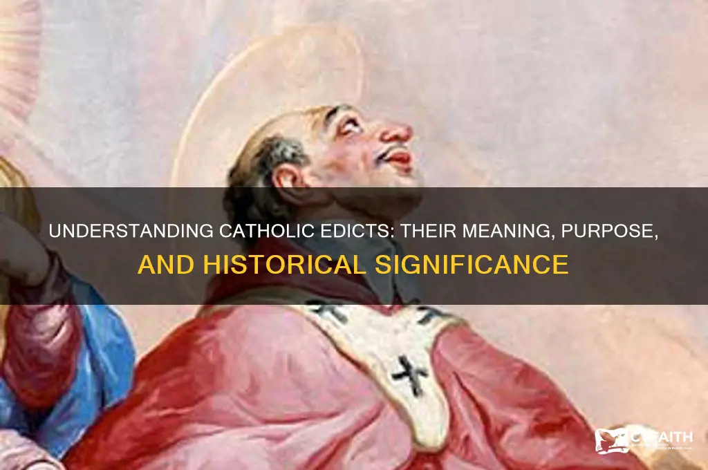 what is a catholic edict