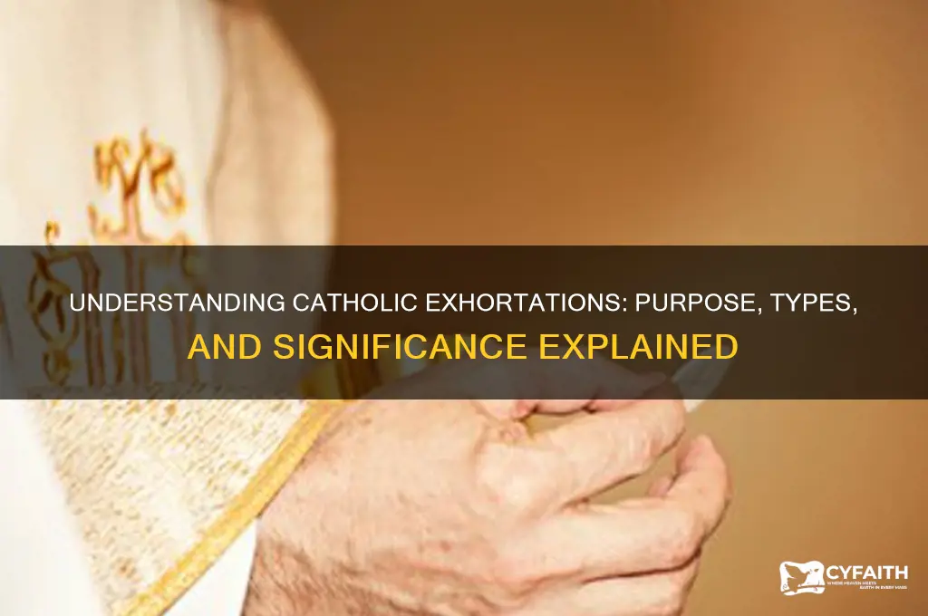 what is a catholic exhortation