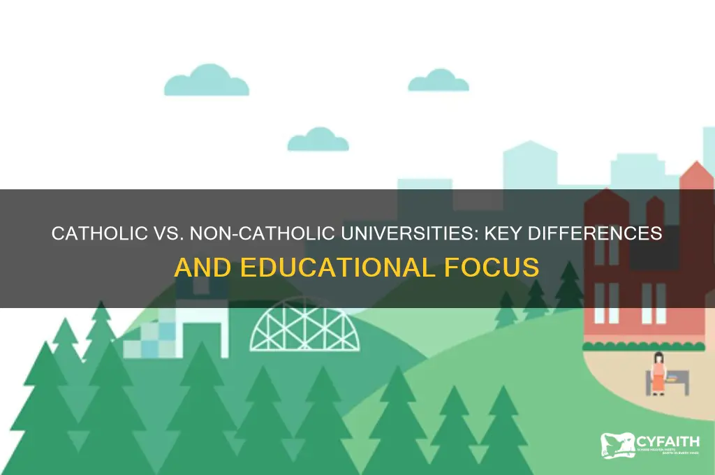 what is a catholic university versus non catholic