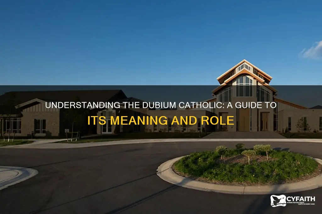 what is a dubium catholic