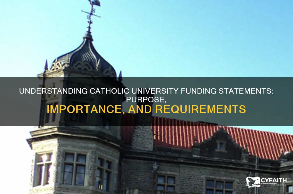 what is a funding statement catholic university