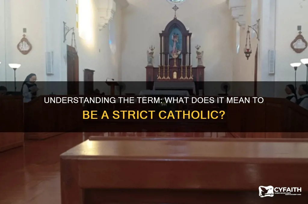 what is a strict catholic called