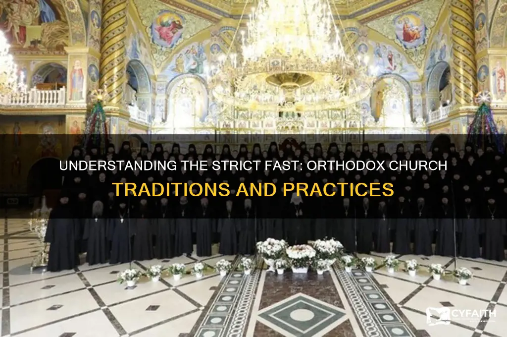 what is a strict fast in the orthodox church