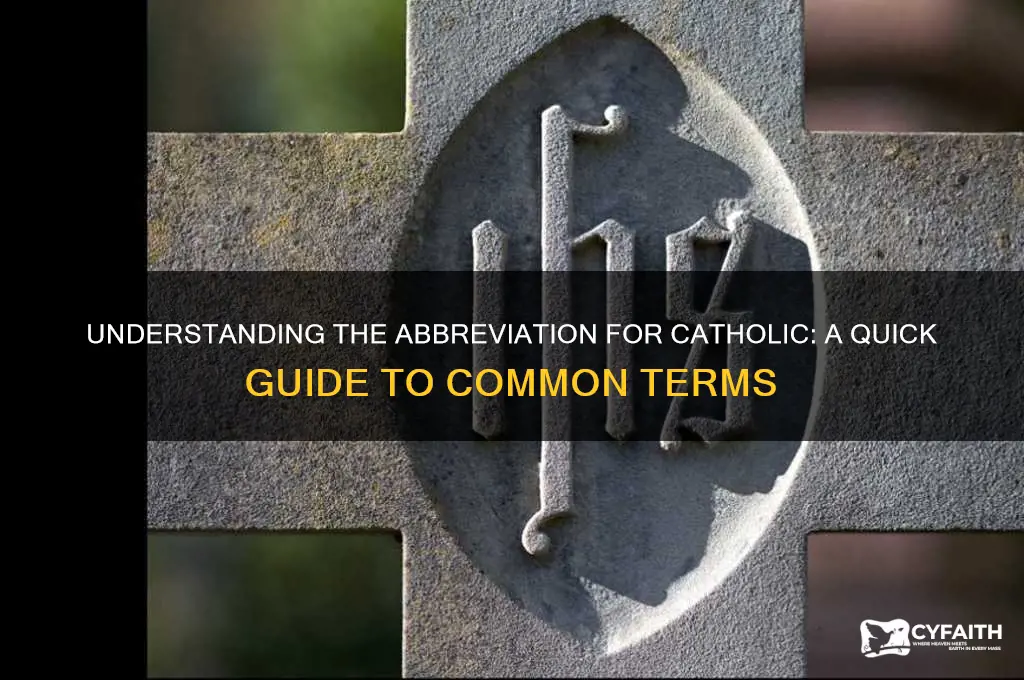 what is abreviation for catholic