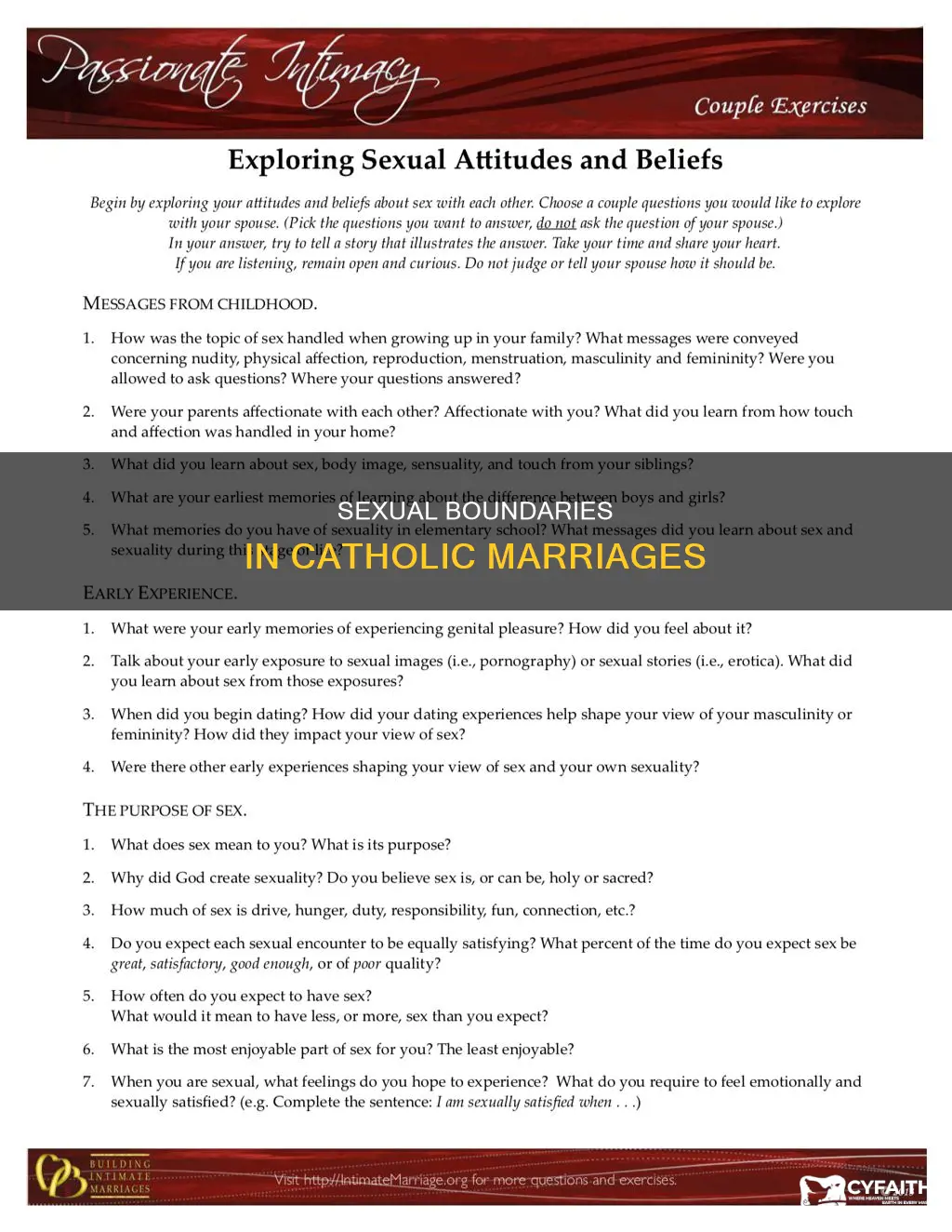 what is allowed sexually in a catholic marriage