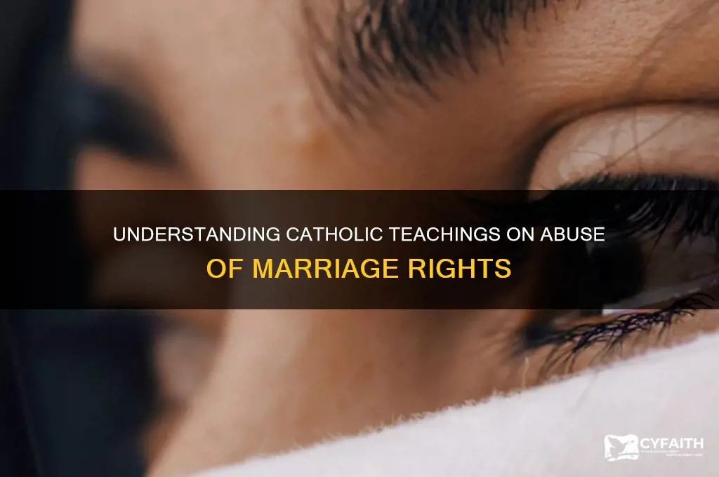 what is an abuse of marriage right catholic