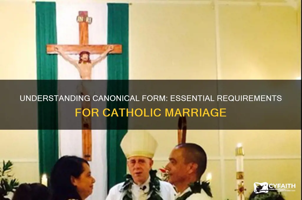 what is canonical form in catholic marriage