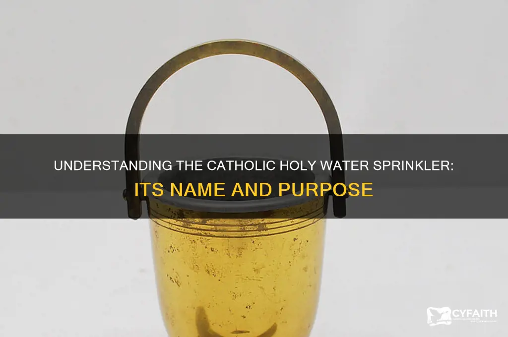 what is catholic holy water sprinkler called