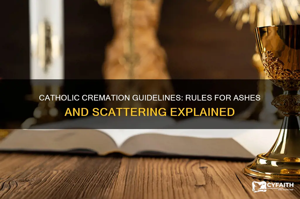 what is catholic rules about cremation and spreading ashes