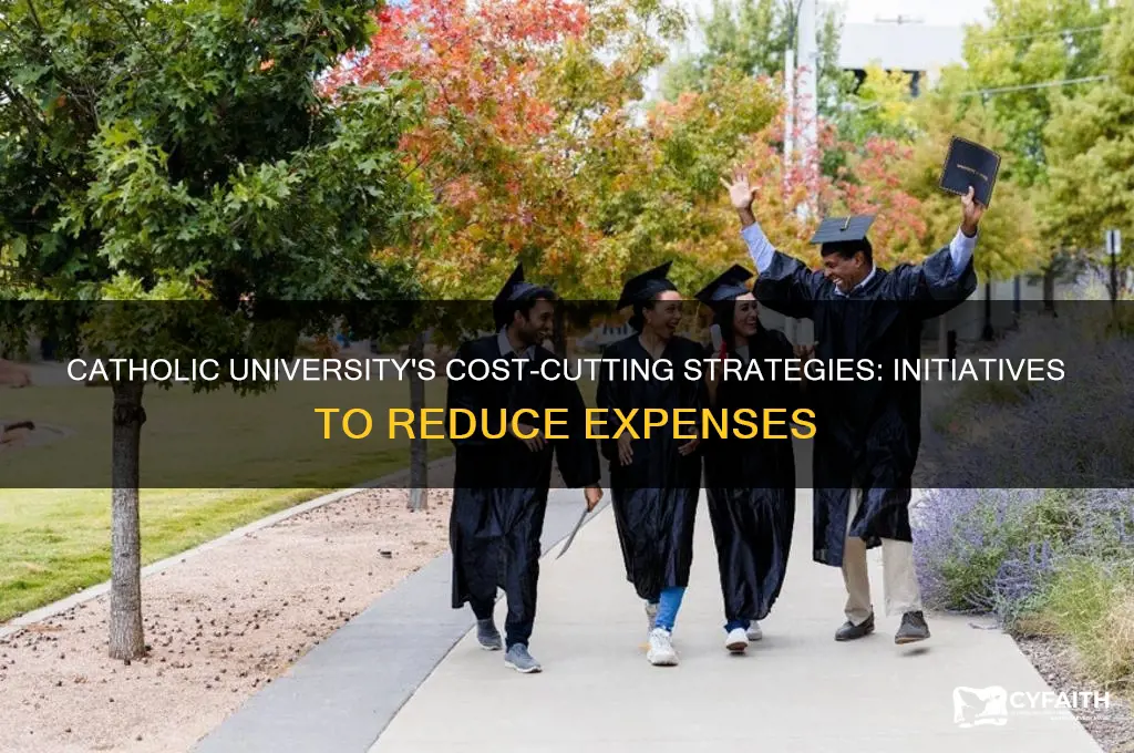 what is catholic university doing to reduce costs