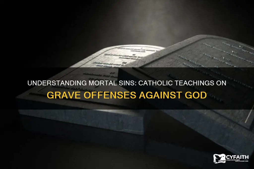 what is considered a mortal sin catholic