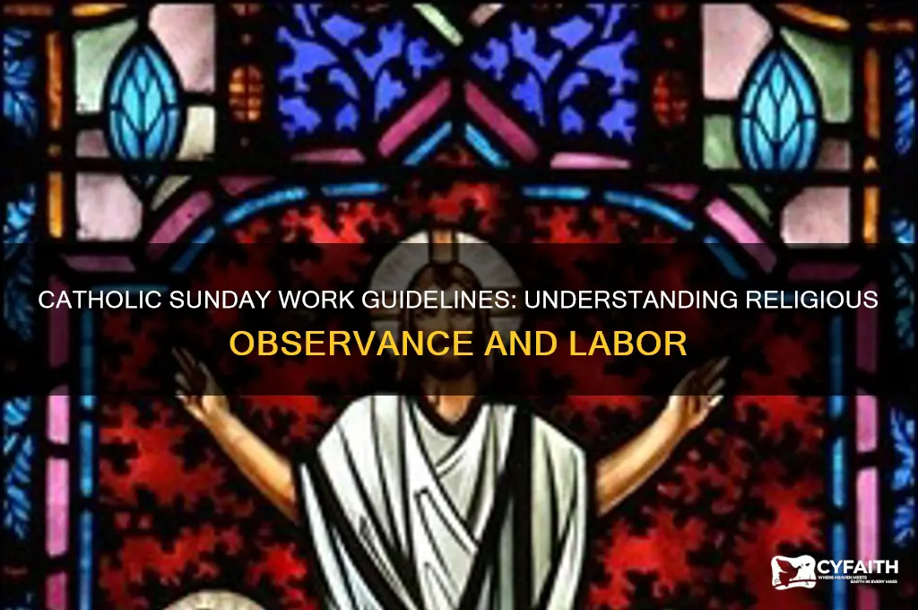 what is considered work on sunday catholic
