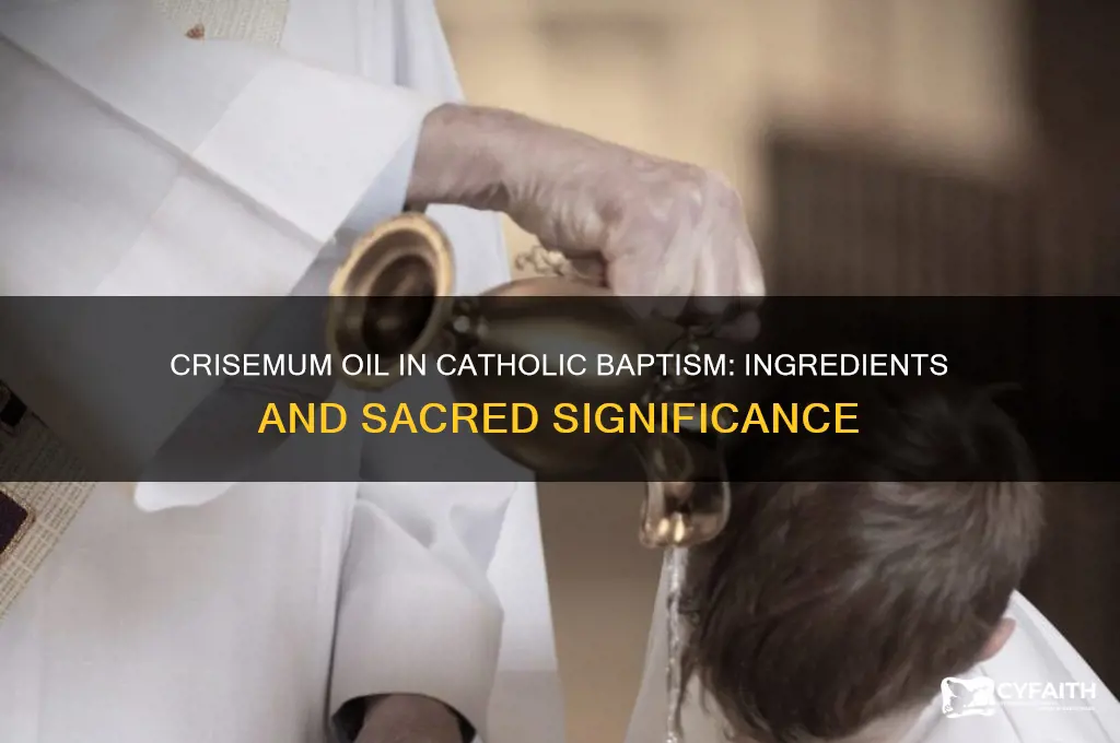 what is crisemum oil used in catholic baptism made of
