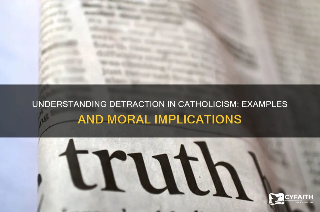 what is detraction catholic example