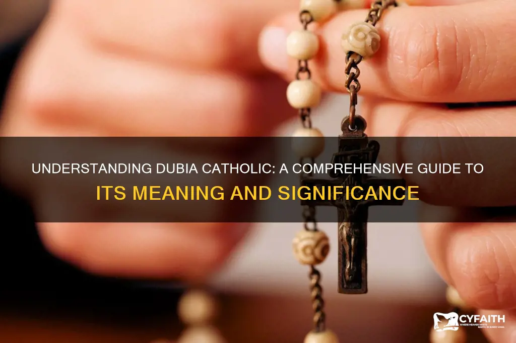 what is dubia catholic