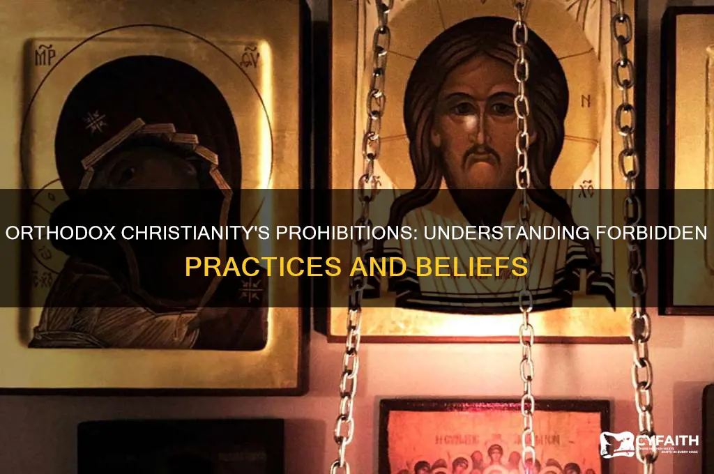 what is forbidden in orthodox christianity
