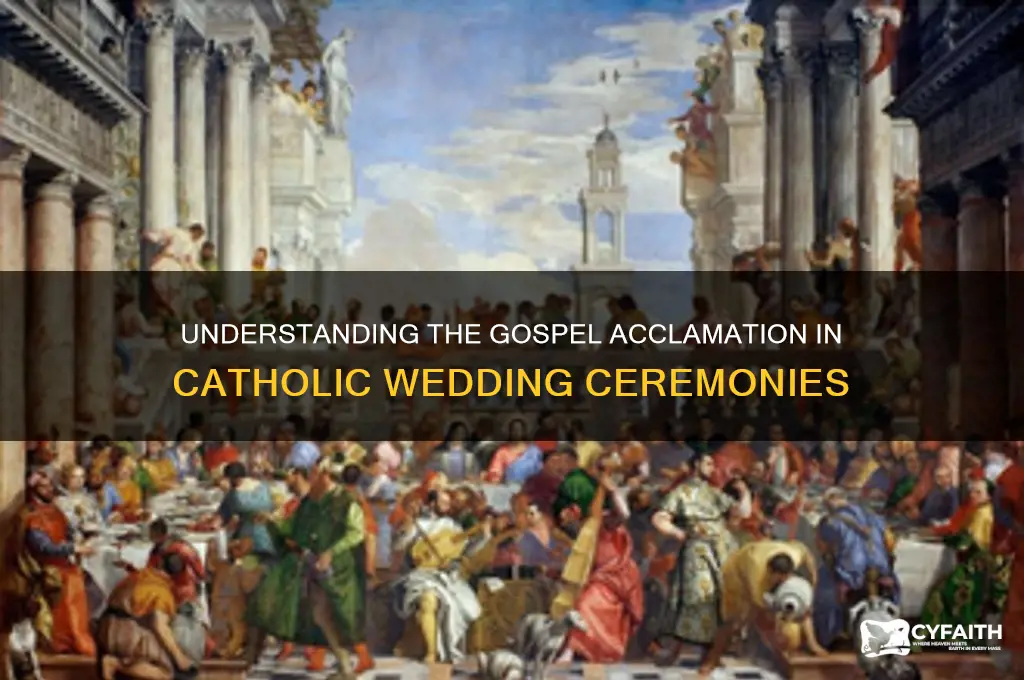 what is gospel acclamation in catholic wedding