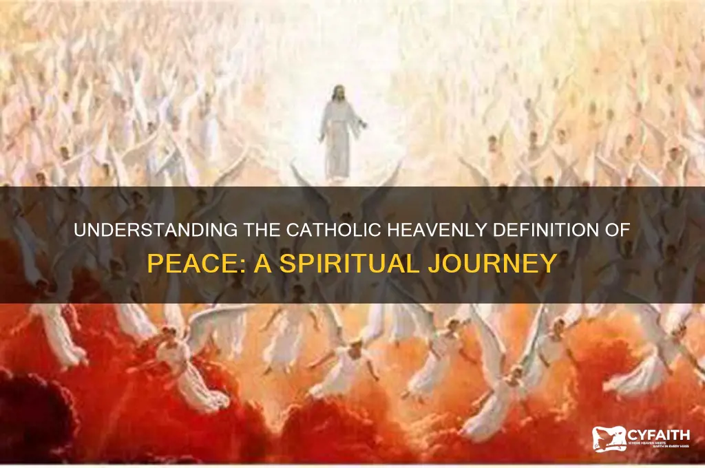 what is heavenly definition of peace catholic