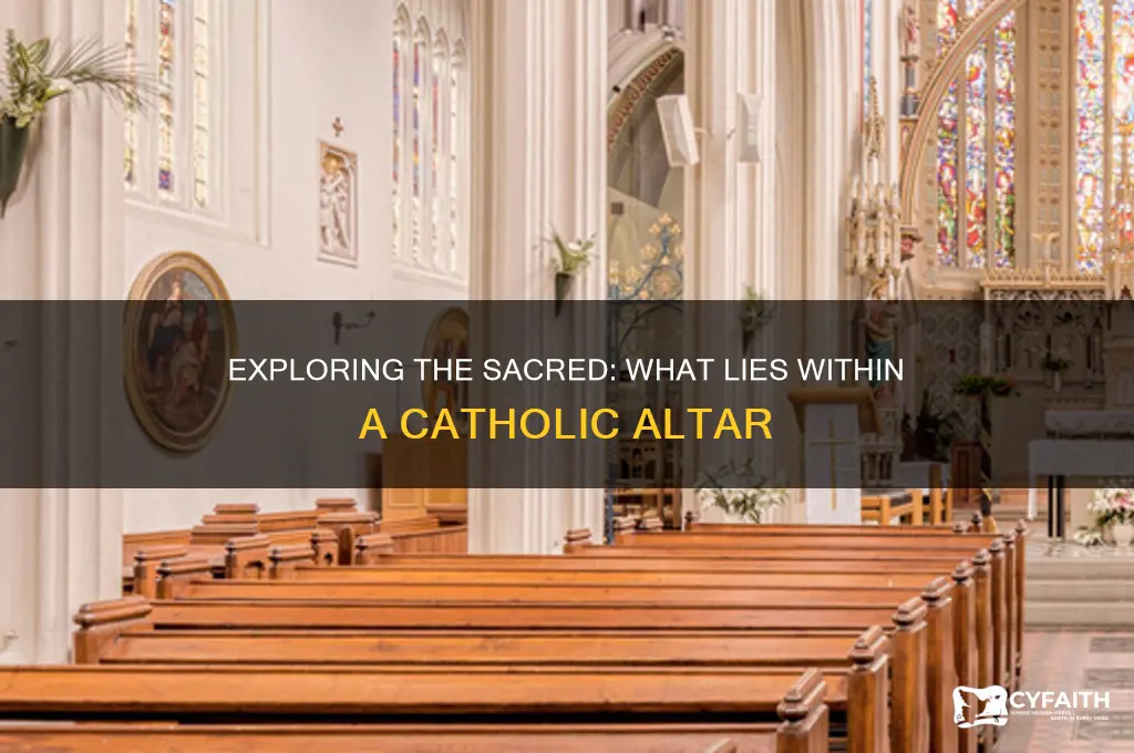 what is inside a catholic altar