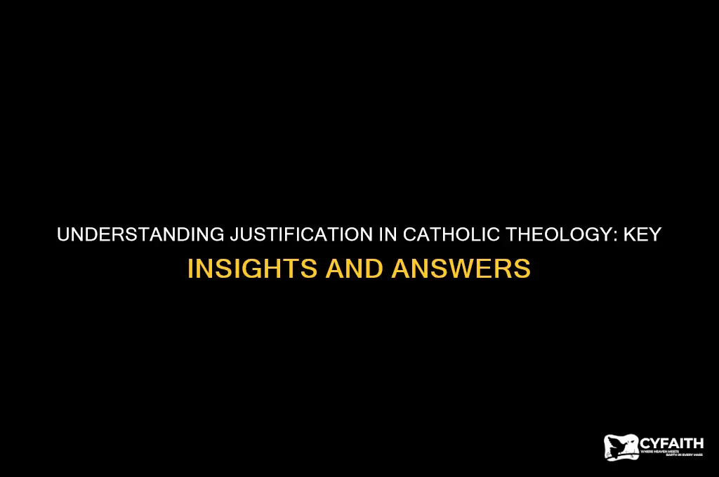what is justication catholic answers
