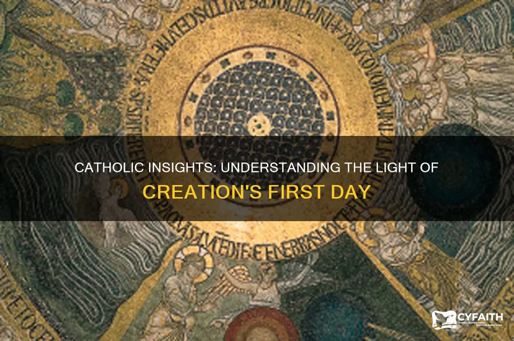 what is light of 1st day of creation catholic answers