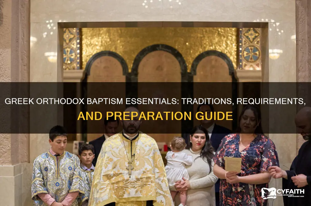 what is needed for a greek orthodox baptism