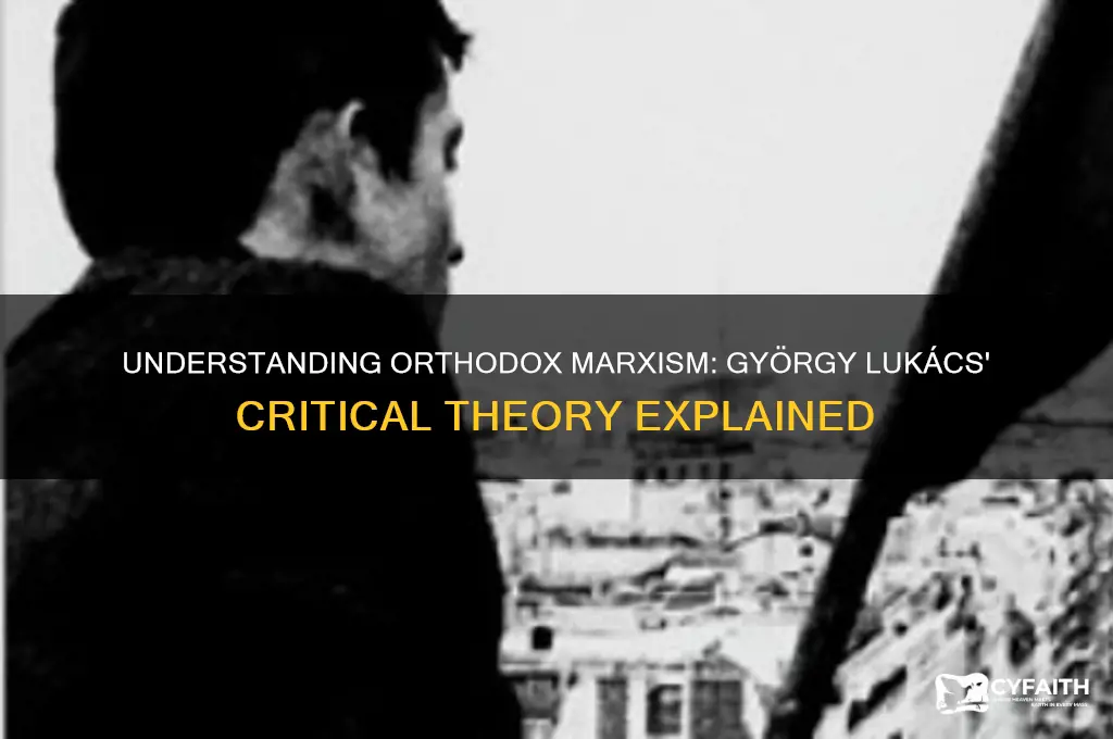 what is orthodox marxism by gyorgy lukacs