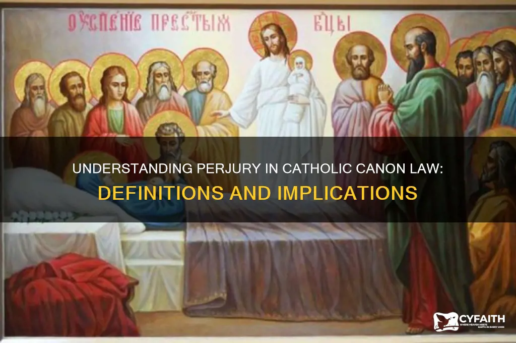 what is perjury catholic
