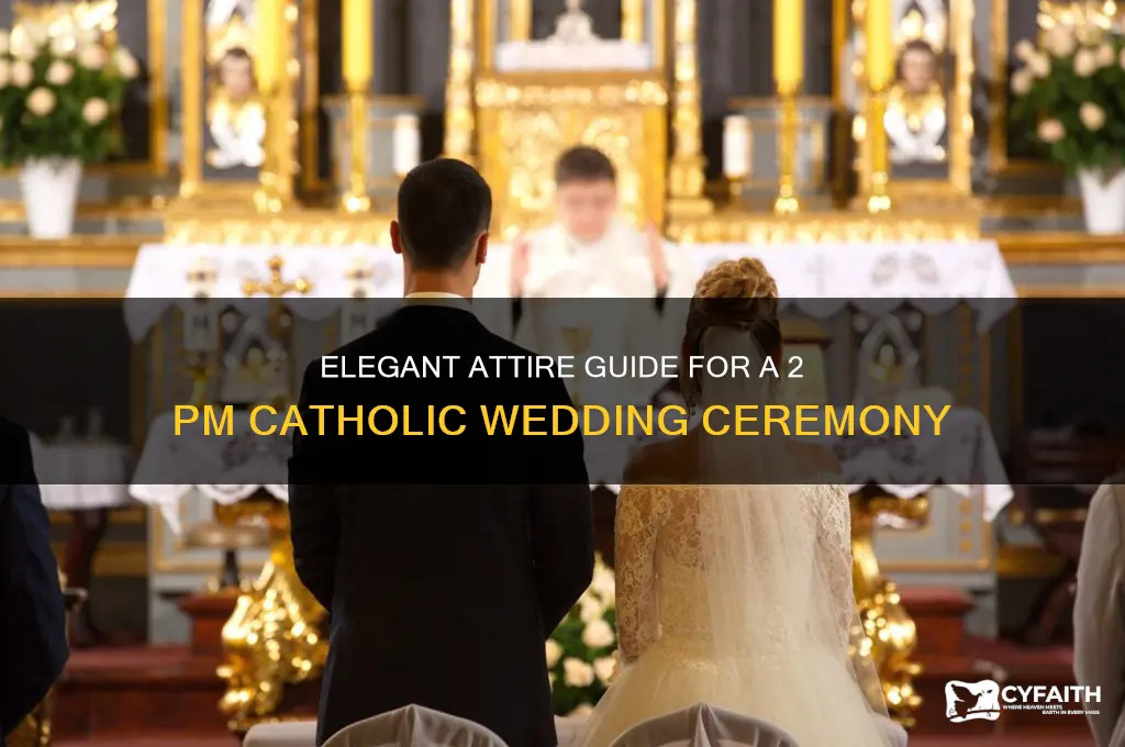 what is proper attire for a 2 pm catholic wedding