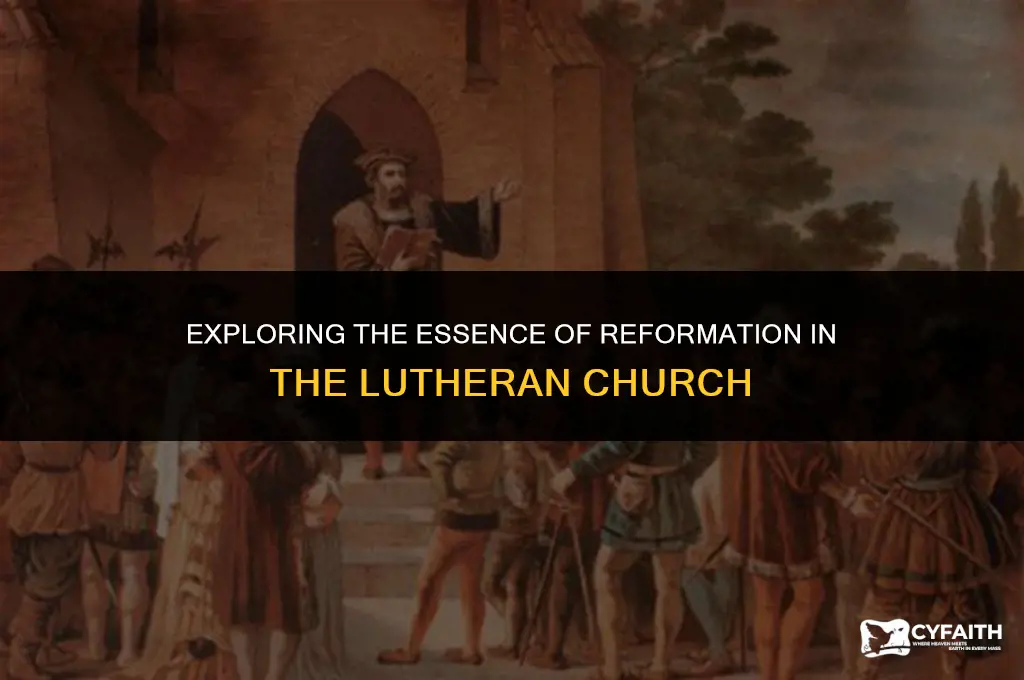 what is reformation in the lutheran church